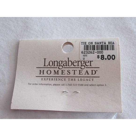 Longaberger SANTA BEAR Danforth Pewter USA Tie On Christmas Holidays USA Made - Picture 6 of 11